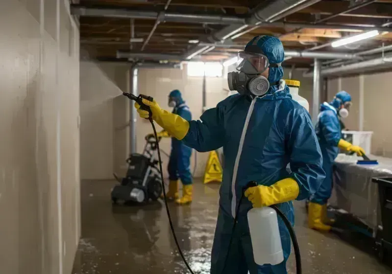 Basement Sanitization and Antimicrobial Treatment process in Forsyth, IL